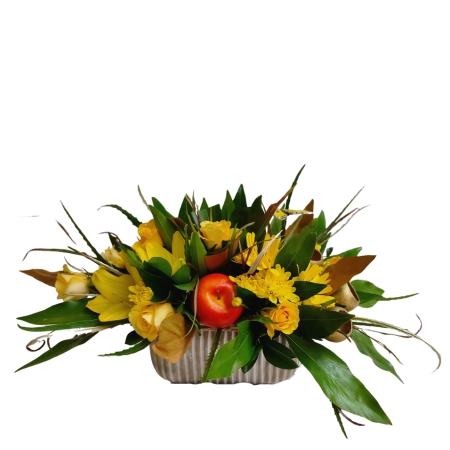 סידור פרחים נמוך לשולחן - ראש השנה